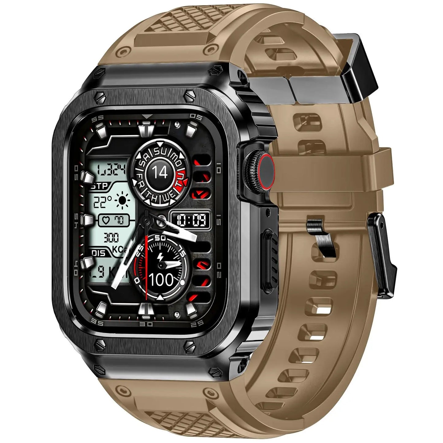 Luxury Metal Case & Silicone Band for Apple Watch Ultra & Series