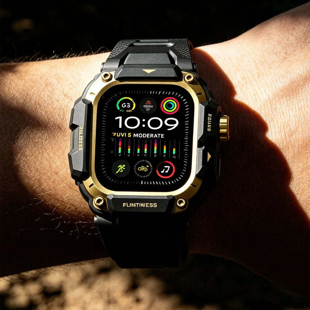 Rugged 2-in-1 Apple Watch Band & Case for Ultra 49mm