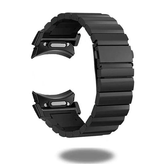Luxury Titanium Quick Fit Band for Samsung Galaxy Watch in sleek black design, showcasing premium quality and easy fit adjustment.