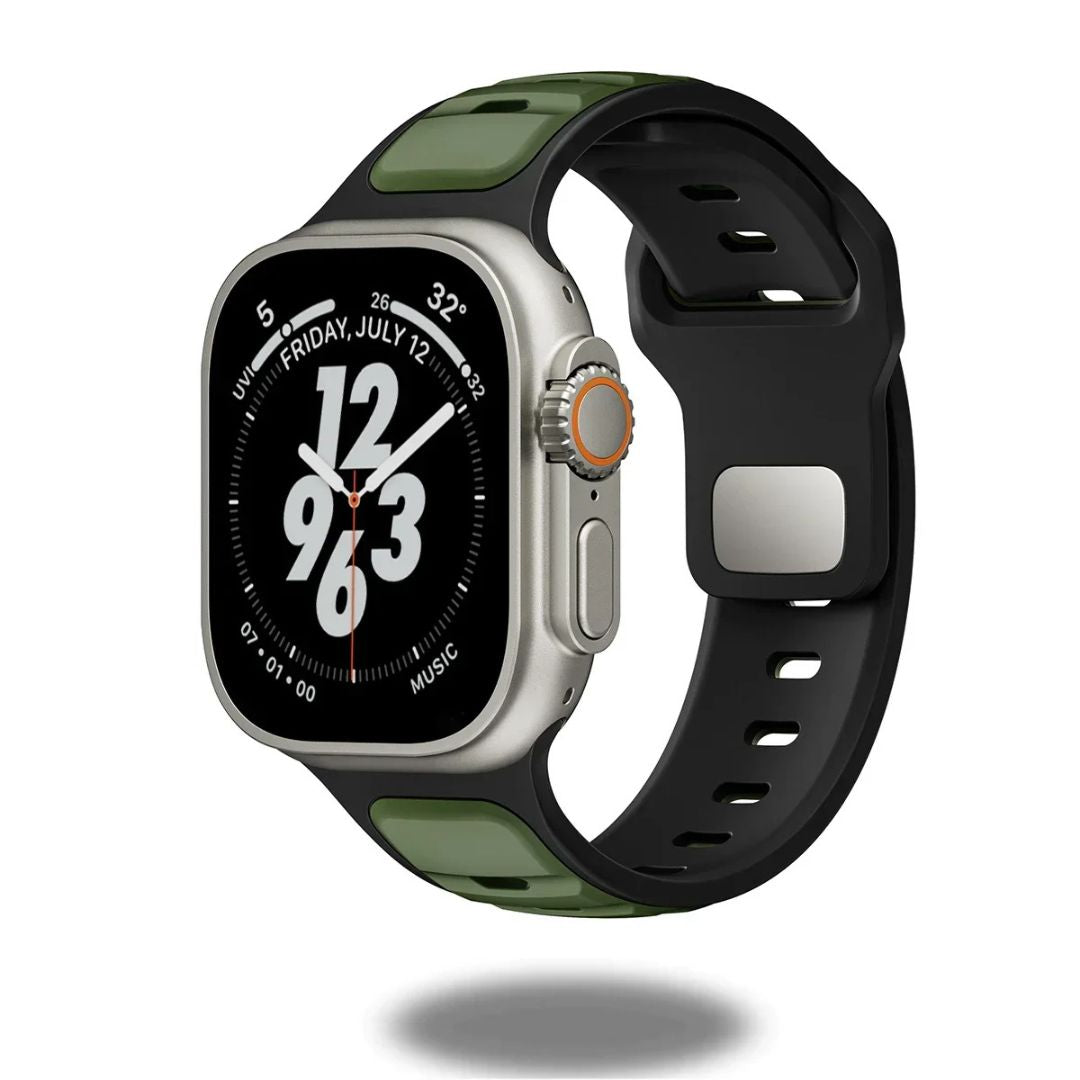 Trendy Rugged Silicon Dual Tone Sports Bands