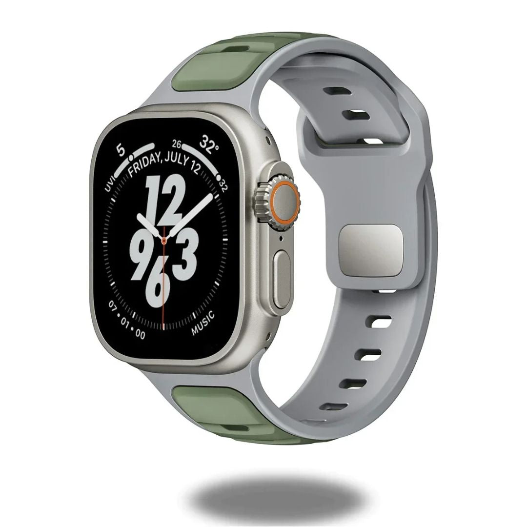 Trendy Rugged Silicon Dual Tone Sports Bands