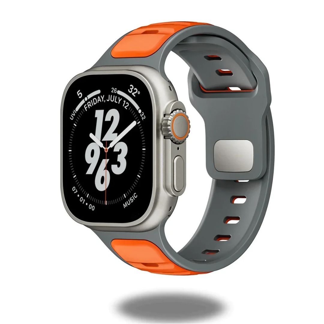 Trendy Rugged Silicon Dual Tone Sports Bands