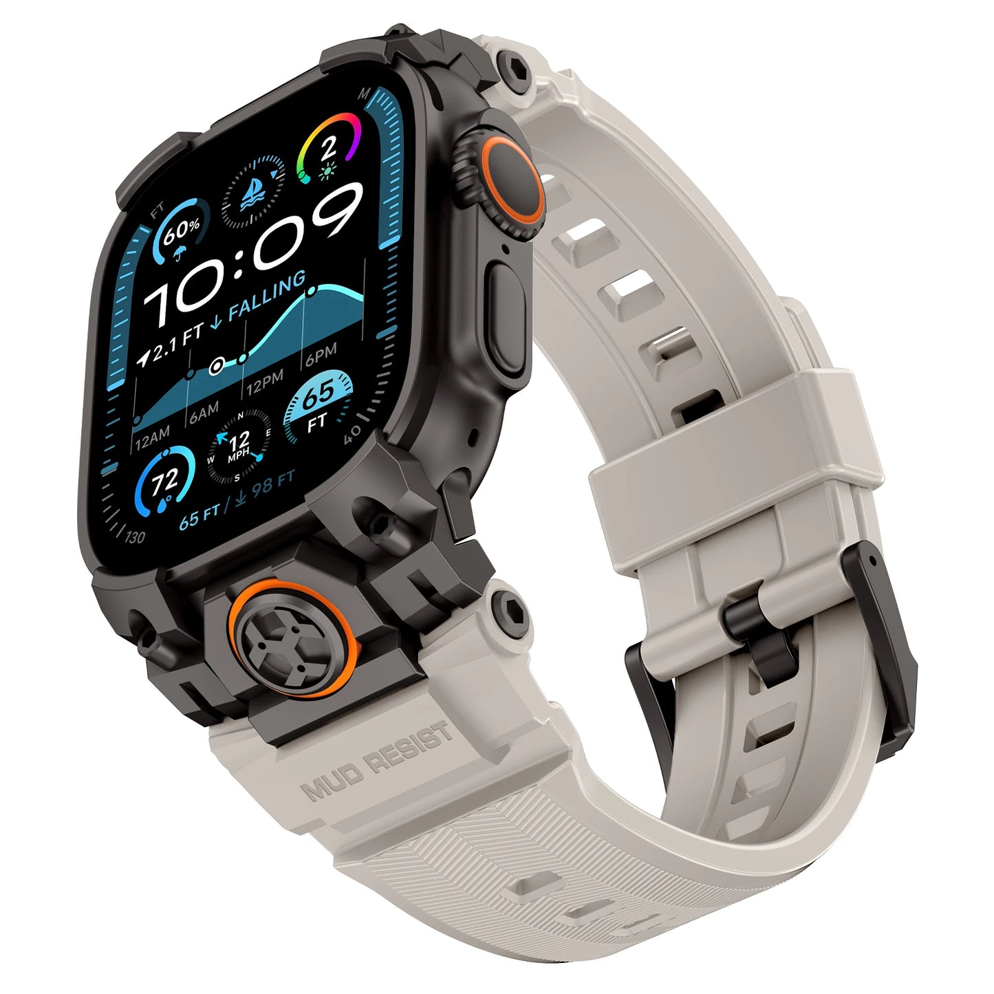 Apple Watch Ultra 3 Rubber Band for Men – Titanium Sport Strap, rugged and stylish design for ultimate performance.