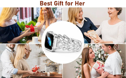 Dizza Jewelry Bracelet for Apple Watch shown as the best gift for her on various elegant occasions.