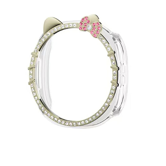 Bling Case for Samsung Galaxy Watch 8 – 40mm & 44mm Cover with rhinestones and cute cat ears.