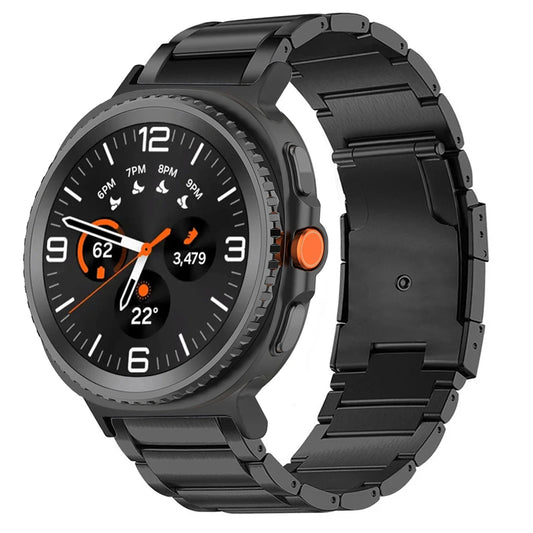 Business Titanium Band for Galaxy Watch 8 & Ultra 47mm on a stylish smartwatch, showcasing luxury and durability.