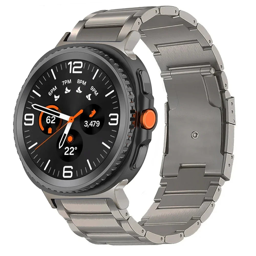 Business Titanium Band for Galaxy Watch 8 & Ultra 47mm on a sleek smartwatch design.