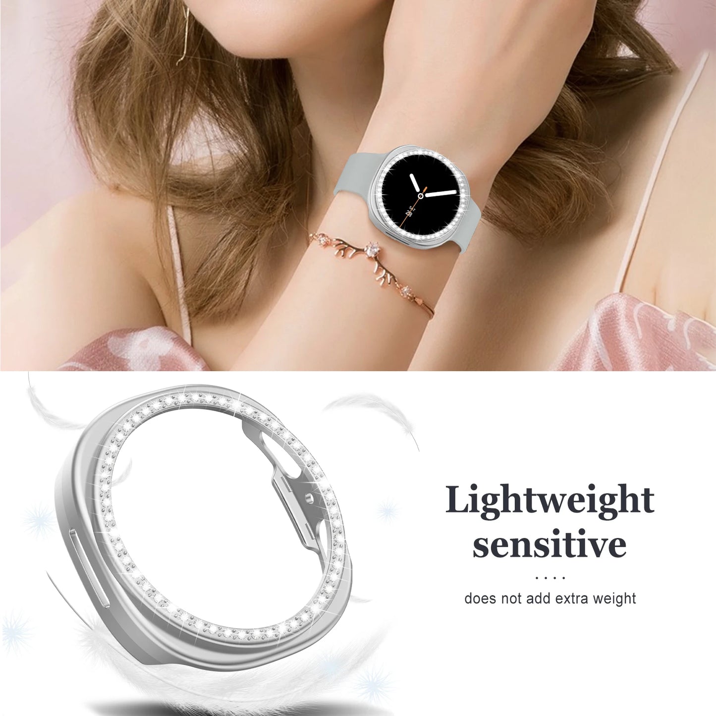 Diamond Case for Samsung Galaxy Watch 8 – Luxury Protective Cover