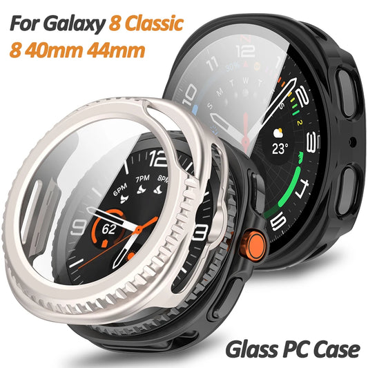 Galaxy Watch 8 Screen Protector Case 40/44mm – PC Bumper Cover