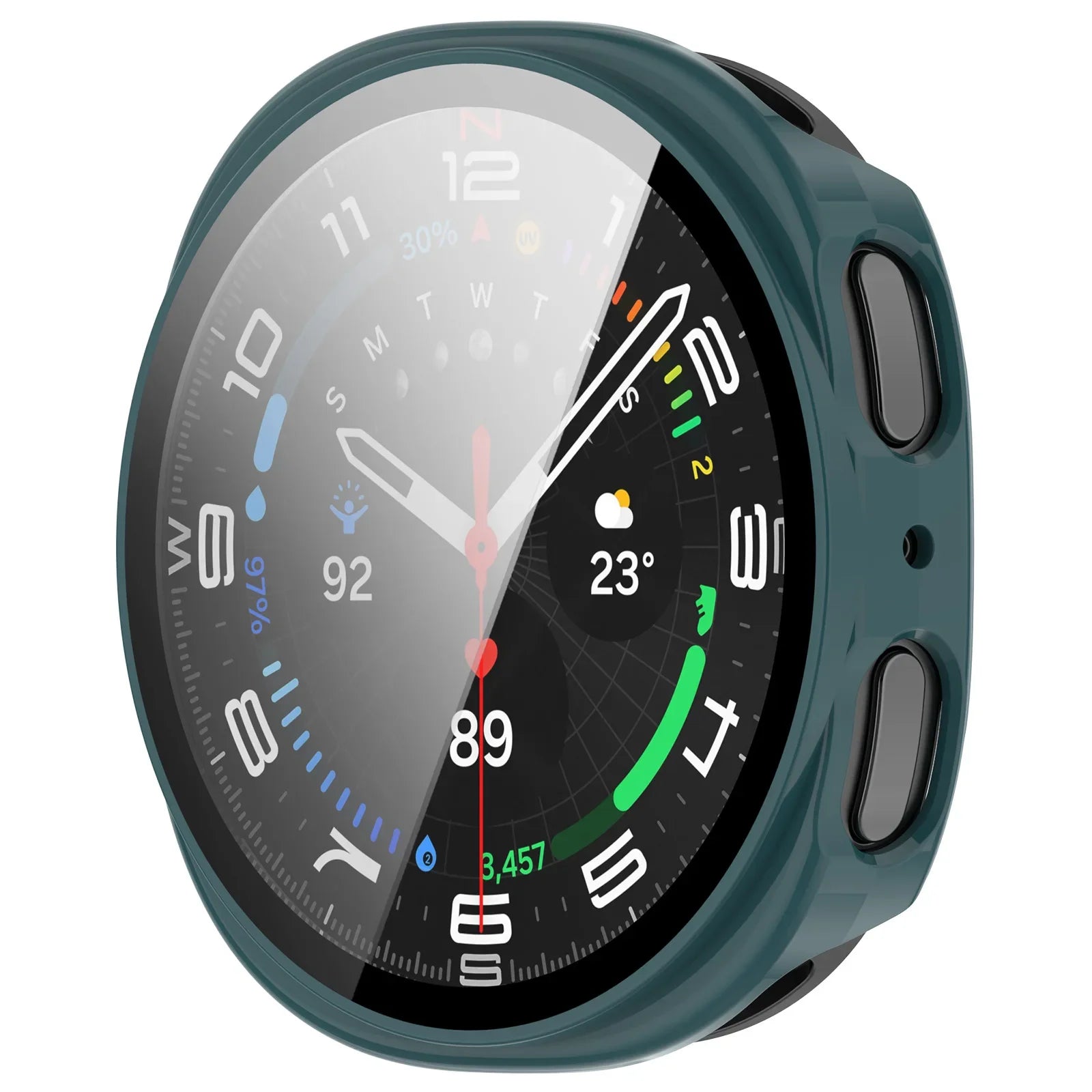 Galaxy Watch 8 Screen Protector Case 40/44mm – PC Bumper Cover protecting smartwatch from scratches and daily damage.