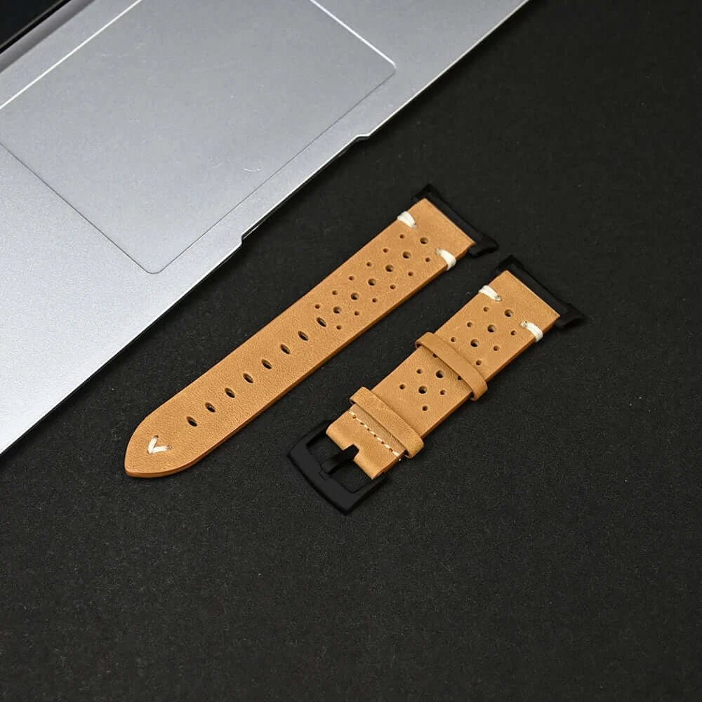 Leather Samsung Galaxy Watch 8 Bands | Classic & Ultra 47mm Strap on a sleek background.