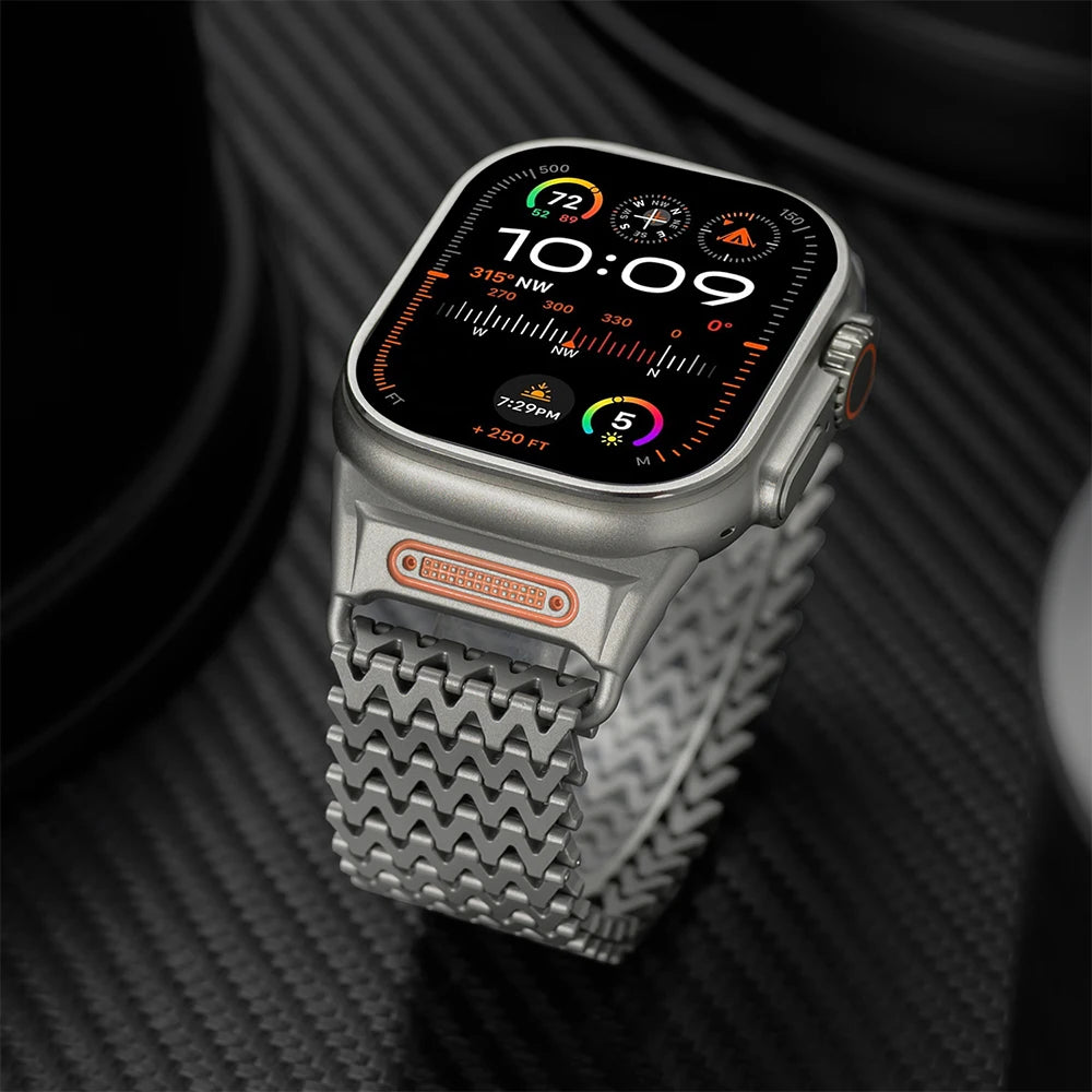 Lux Milanese Magnetic Apple Watch Band – Stainless Steel Strap