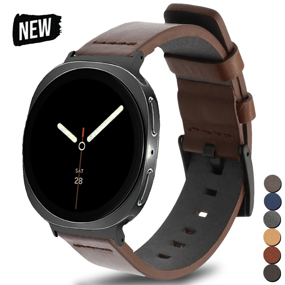 Luxury full-grain leather bracelet for Samsung Galaxy Watch Ultra 2 47mm