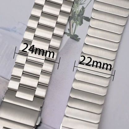 Luxury Stainless Steel Link Band for Galaxy Watch 8 & 8 Classic