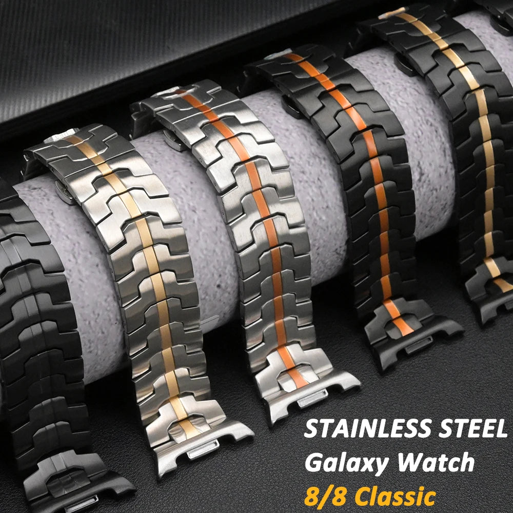 Luxury Stainless Steel No Gaps Band for Samsung Galaxy Watch 8