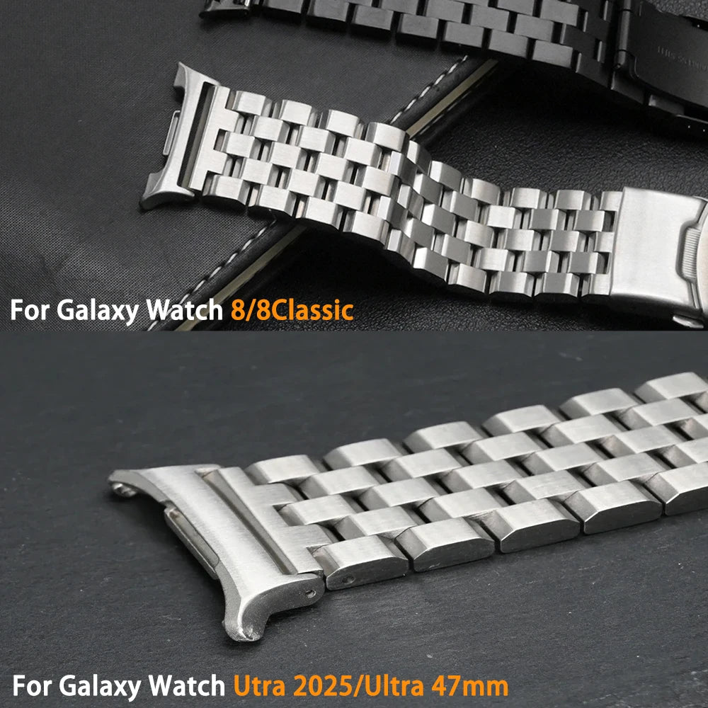Luxury Stainless Steel No-Gap Bracelet for Galaxy Watch 8 & Ultra