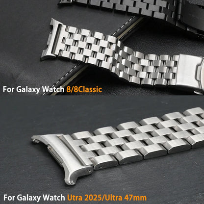 Luxury Stainless Steel No-Gap Bracelet for Galaxy Watch 8 & Ultra