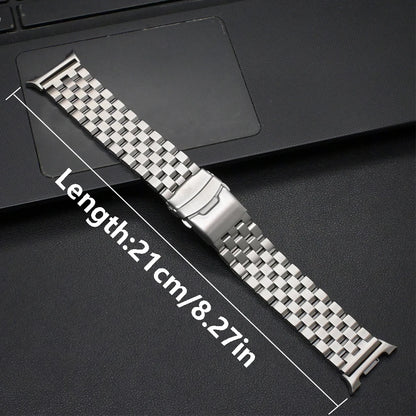 Luxury Stainless Steel No-Gap Bracelet for Galaxy Watch 8 & Ultra