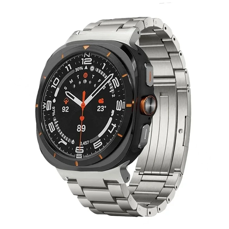Luxury Titanium Business Band for Galaxy Watch Ultra 47mm (2025) showcasing elegance and durability.