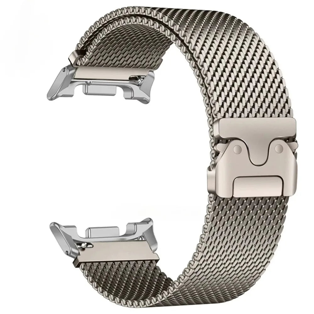 Magnetic Milanese Loop for Samsung Galaxy Watch 8/Ultra 47mm in stainless steel, with magnetic clasp for secure fit.
