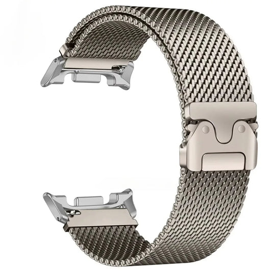 Magnetic Milanese Loop for Samsung Galaxy Watch 8/Ultra 47mm in stainless steel, with magnetic clasp for secure fit.