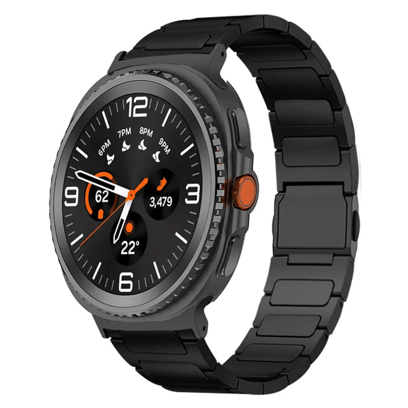 Magnetic titanium band for Samsung Galaxy Watch Ultra 2 with one-click magnetic clasp