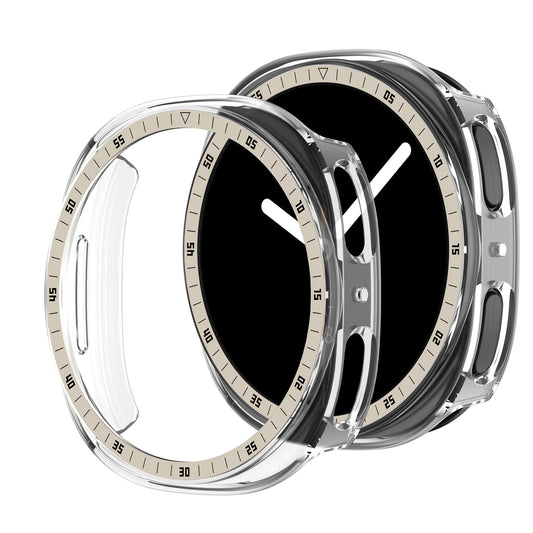 Metal Scale PC Case for Samsung Galaxy Watch 8 – 40mm & 44mm with clear protective design and stylish finish.