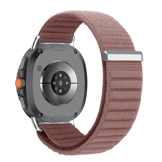 Nylon Fabric Sport Band for Galaxy Watch 8 & Classic 46mm in stylish design on watch display.