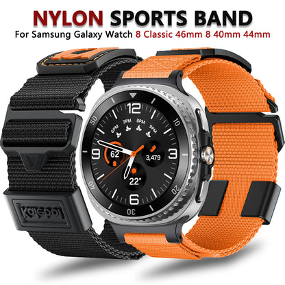 Nylon Sport Strap for Galaxy Watch 8 46mm/44mm/40mm Soft Loop Band