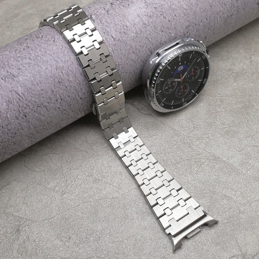 No Gaps Link Band for Galaxy Watch 8/8 Classic/Ultra 2025 Stainless Steel Bracelet