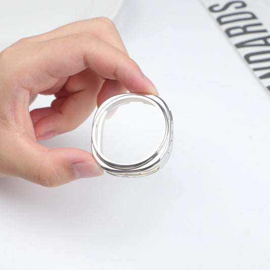 TPU Shockproof Case & Screen Protector for Galaxy Watch 8 in hand showing sleek design and built-in screen protection.