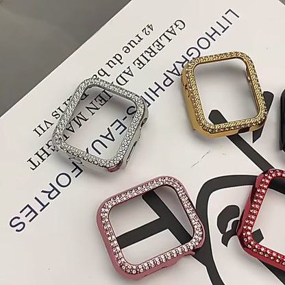 Luxurious Cuban Bracelet with Diamond Style PC Case and Screen Protector