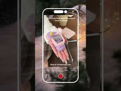 Korea Cute Plush Apple Watch Band + Case for Women