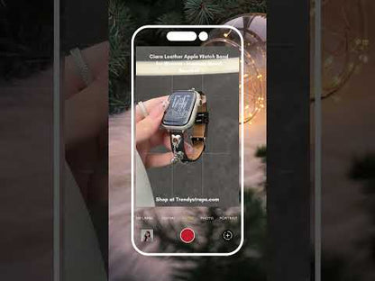 Ciara Leather Apple Watch Band for Women – Leopard Metal Bracelet