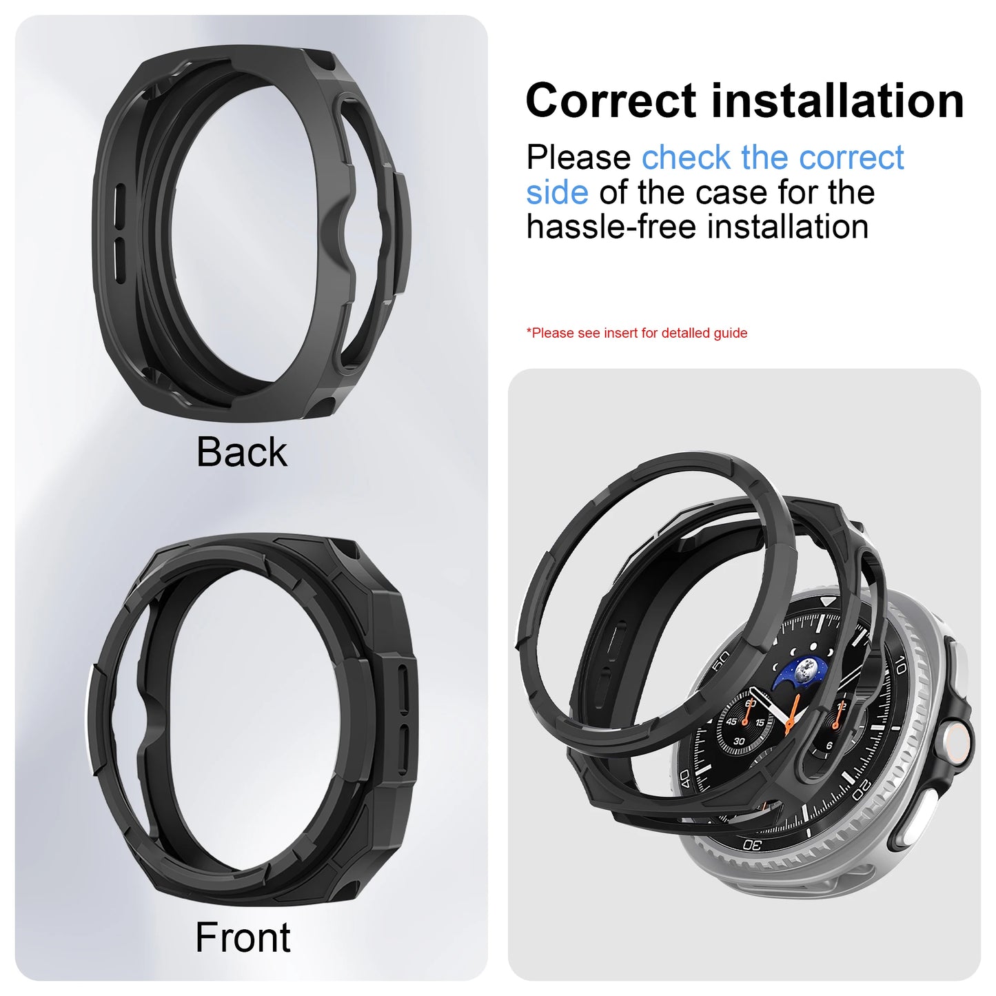 PC Case & Protective Ring for Samsung Galaxy Watch 8 Classic 46mm