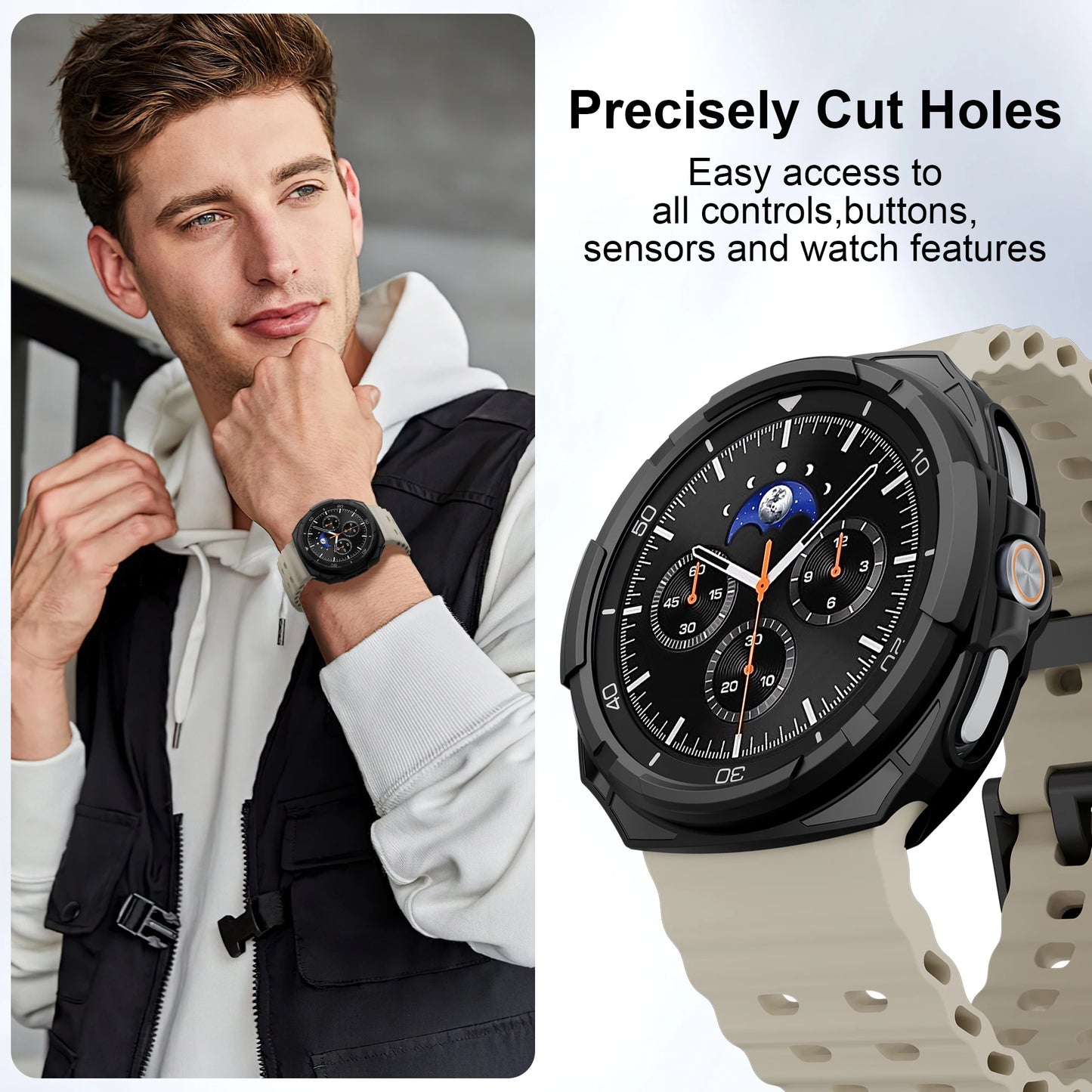 PC Case & Protective Ring for Samsung Galaxy Watch 8 Classic 46mm