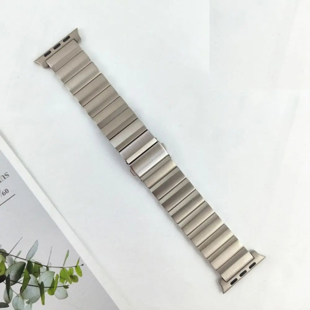 Business Titanium Bracelet for Apple Watch, premium-grade titanium band, lightweight and durable accessory.