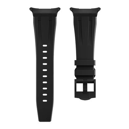Sports Silicone Band for Samsung Galaxy Watch Ultra 47mm in black, featuring a flexible design for comfort and durability.