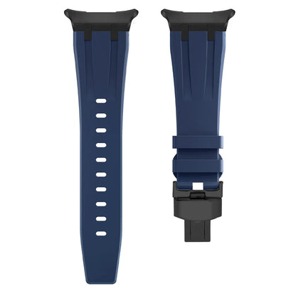 Sports Silicone Band for Samsung Galaxy Watch Ultra 47mm in navy blue with secure buckle and adjustable fit.