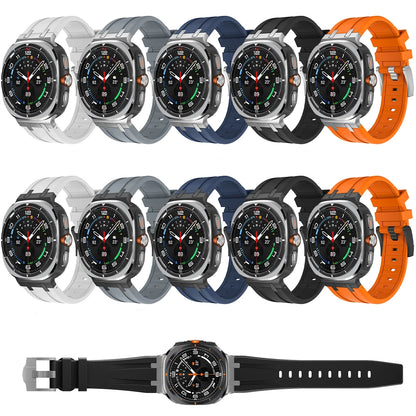 Sports Silicone Band for Samsung Galaxy Watch Ultra 47mm in multiple color options on smartwatches.