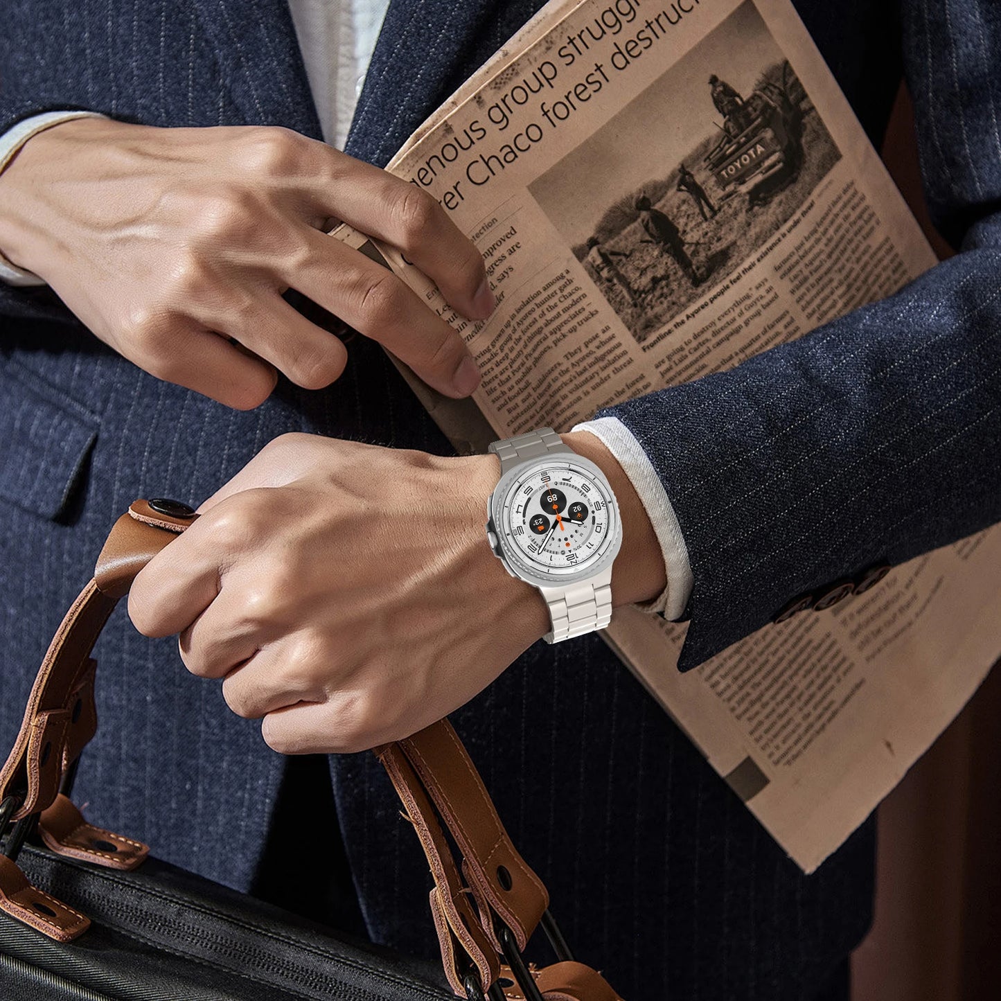 Stainless Steel Metal Band for Galaxy Watch 8 & Classic 46mm