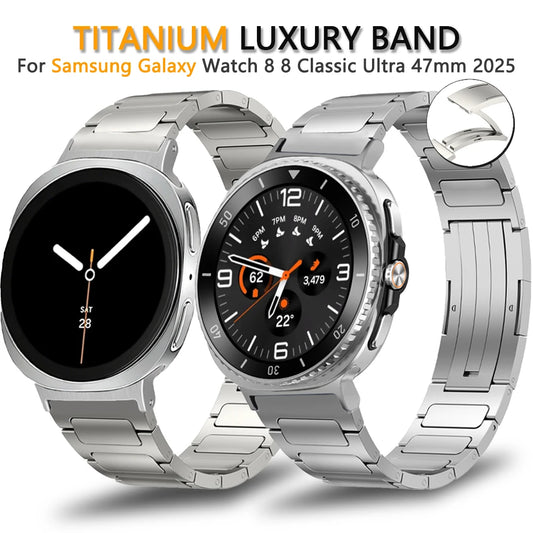 Titanium No-Gap Band for Galaxy Watch 8/8 Classic/Ultra 47mm