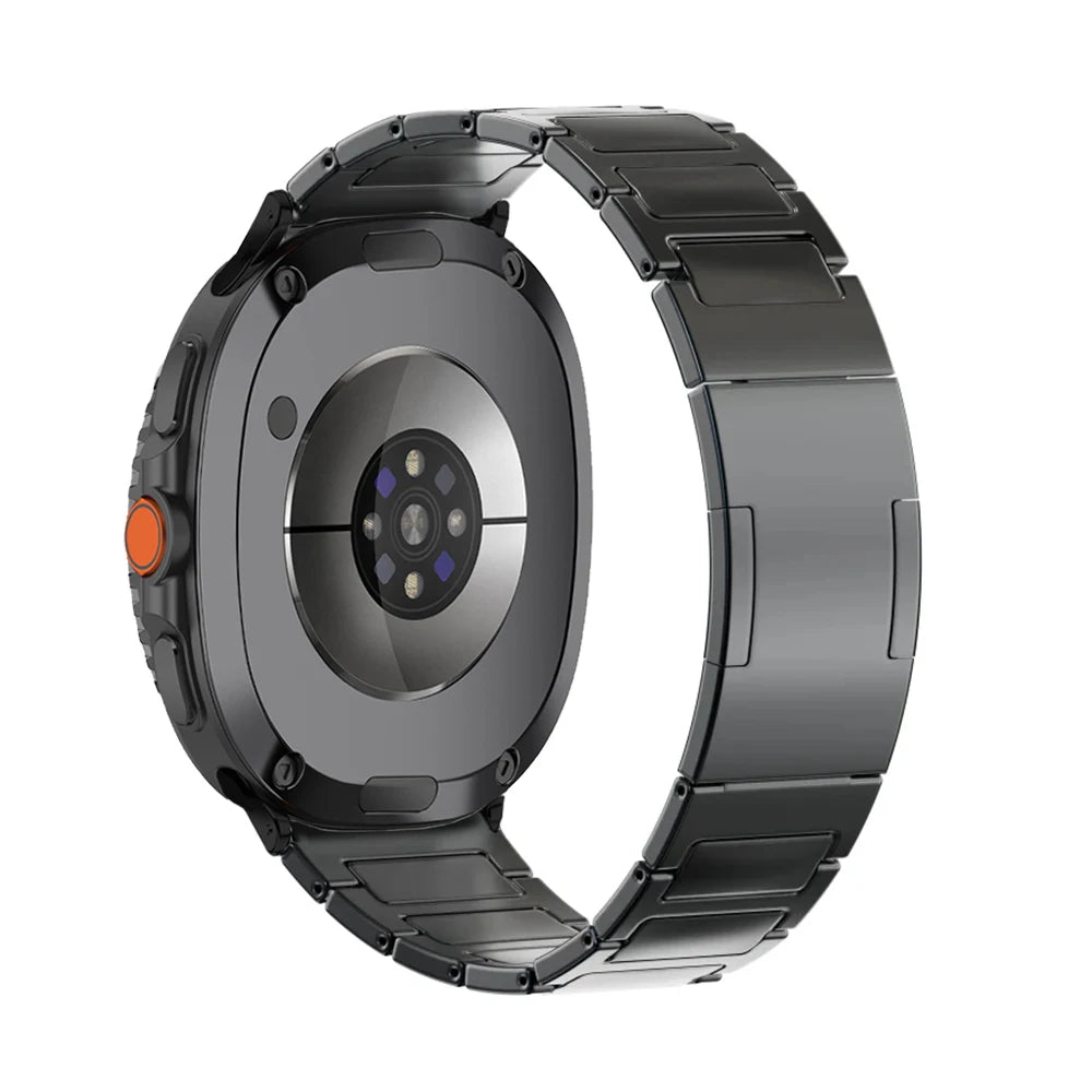 Titanium No-Gap Band for Galaxy Watch 9 and Galaxy Watch 9 and Watch 8/8 Classic/Ultra 2 and 1 showcasing elegant design and seamless fit.