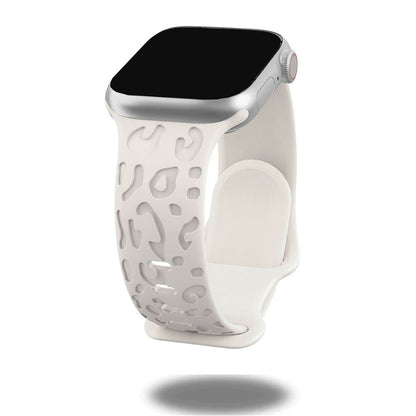 Engraved Leopard's Paws Silicon Bands