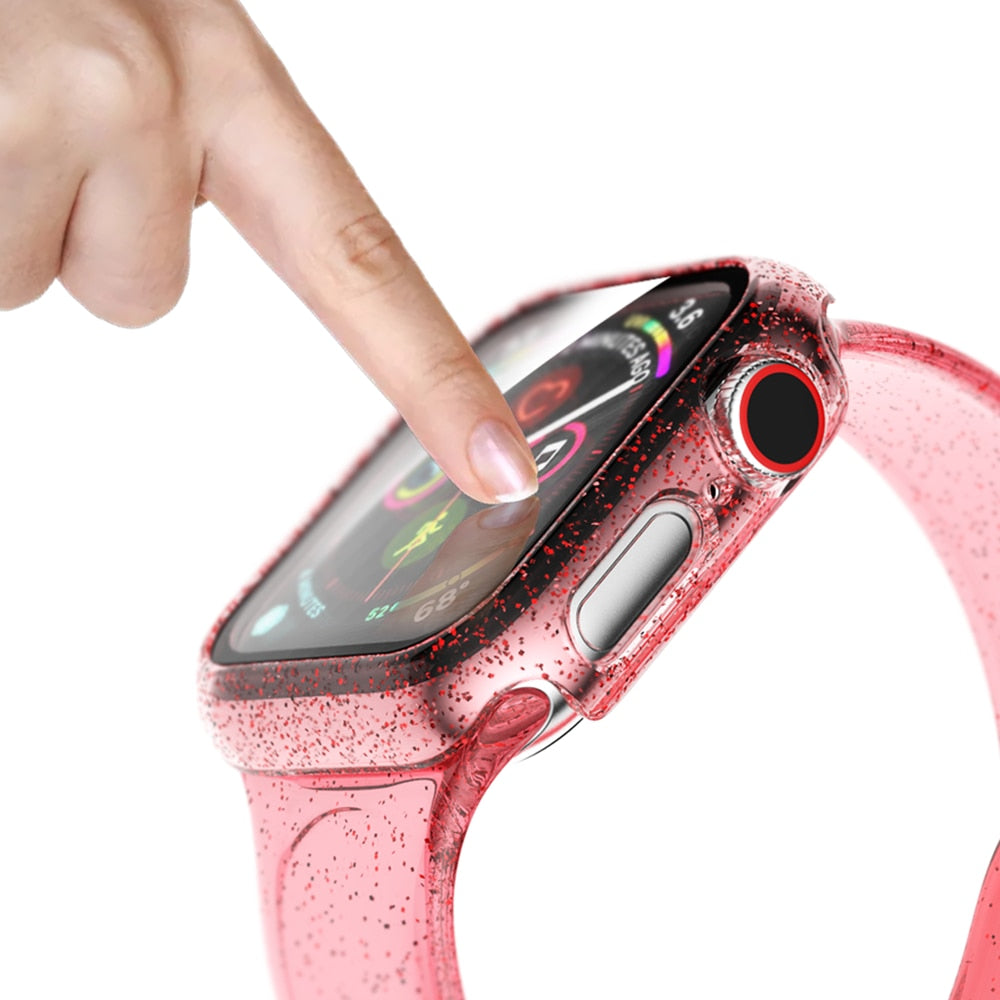 Glitter Jelly Case + Screen Protector for Apple Watch