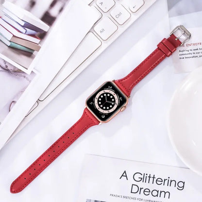 Slim Leather Band for Apple Watch trendystraps.com