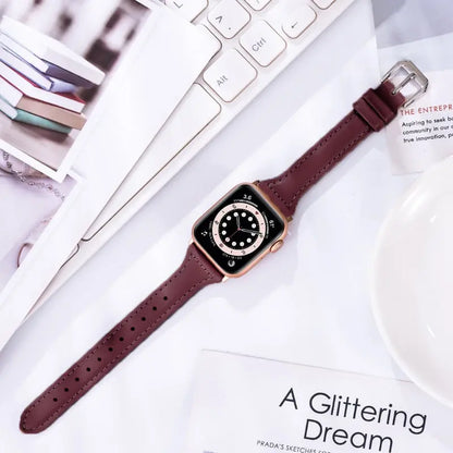 Slim Leather Band for Apple Watch trendystraps.com