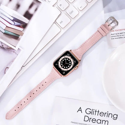 Slim Leather Band for Apple Watch trendystraps.com
