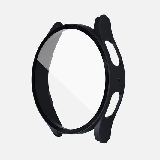 Galaxy Watch 5 PC case and tempered glass protector for complete 360-degree protection from scratches and dust.