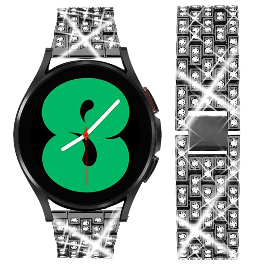 Lujosa pulsera estilo diamante para relojes Samsung 